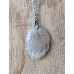 Collier agate plume 4