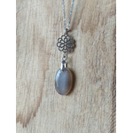 Collier Pierre de lune grise Rosace 2