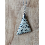 Collier Jaspe dalmatien triangle