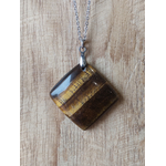 Collier oeil de tigre carré