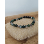 Bracelet Agate mousse Tourmaline 6mm 2