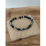 Bracelet Agate mousse Tourmaline 6mm 3
