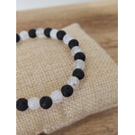 Bracelet Quartz Pierre de lave 6mm 4