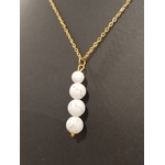 Collier perles howlite