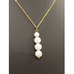 Collier perles howlite 2