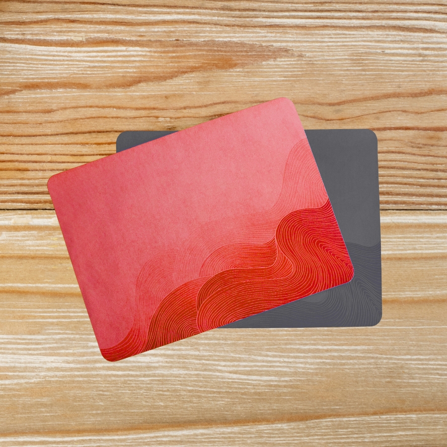 SET de table TROMSO rouge &amp; Gris