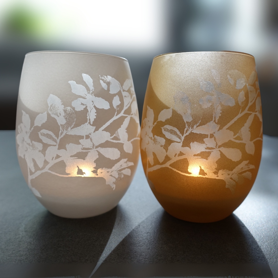 VIK branche de charme duo or blanc