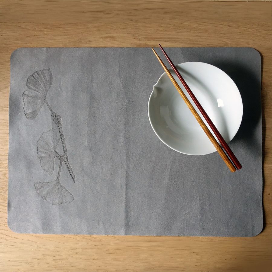 MASCATE set de table gravé "Ginkgo Biloba"