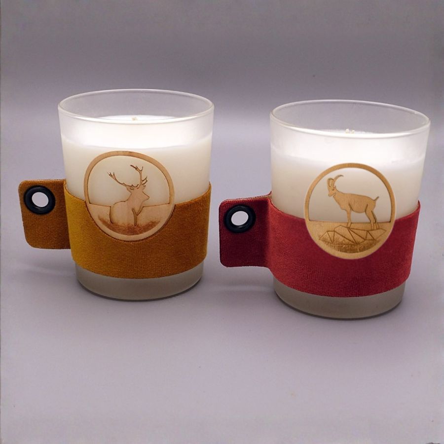 Whistler bouquetin et cerf photophore velours neutre