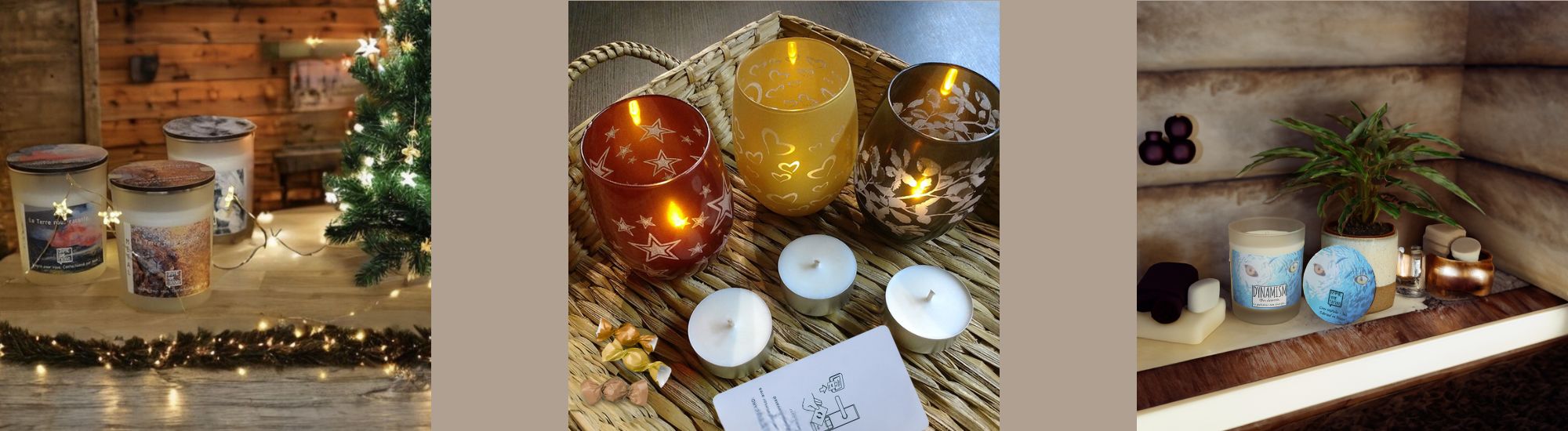 exemples deco bougies et photophores pour restaurant et spa
