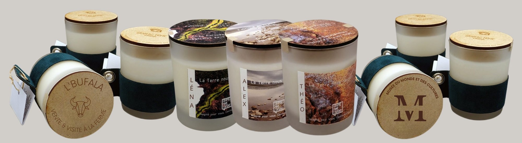 bougies personnalisees couvercles sur mesure