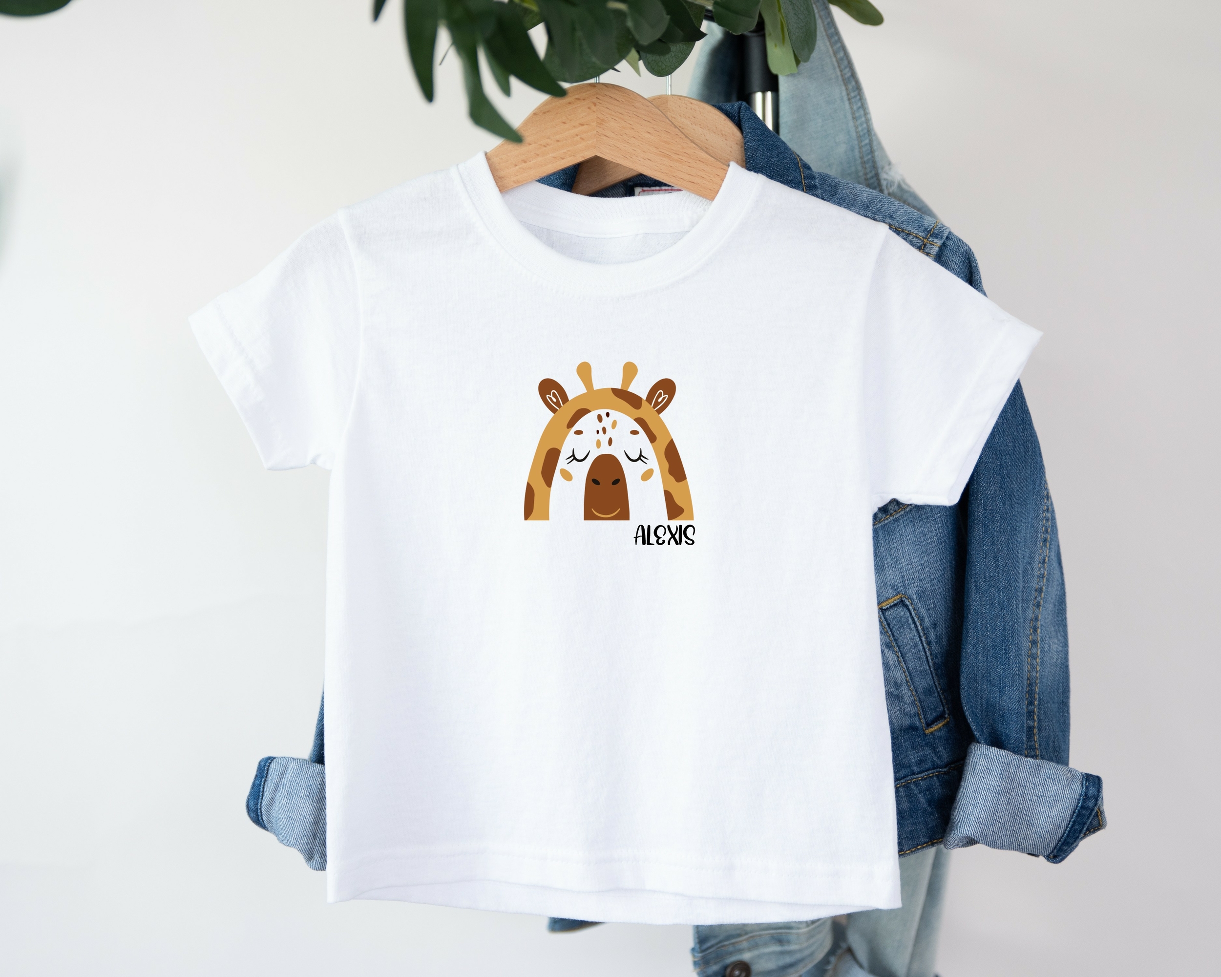 T shirt girafe cintre