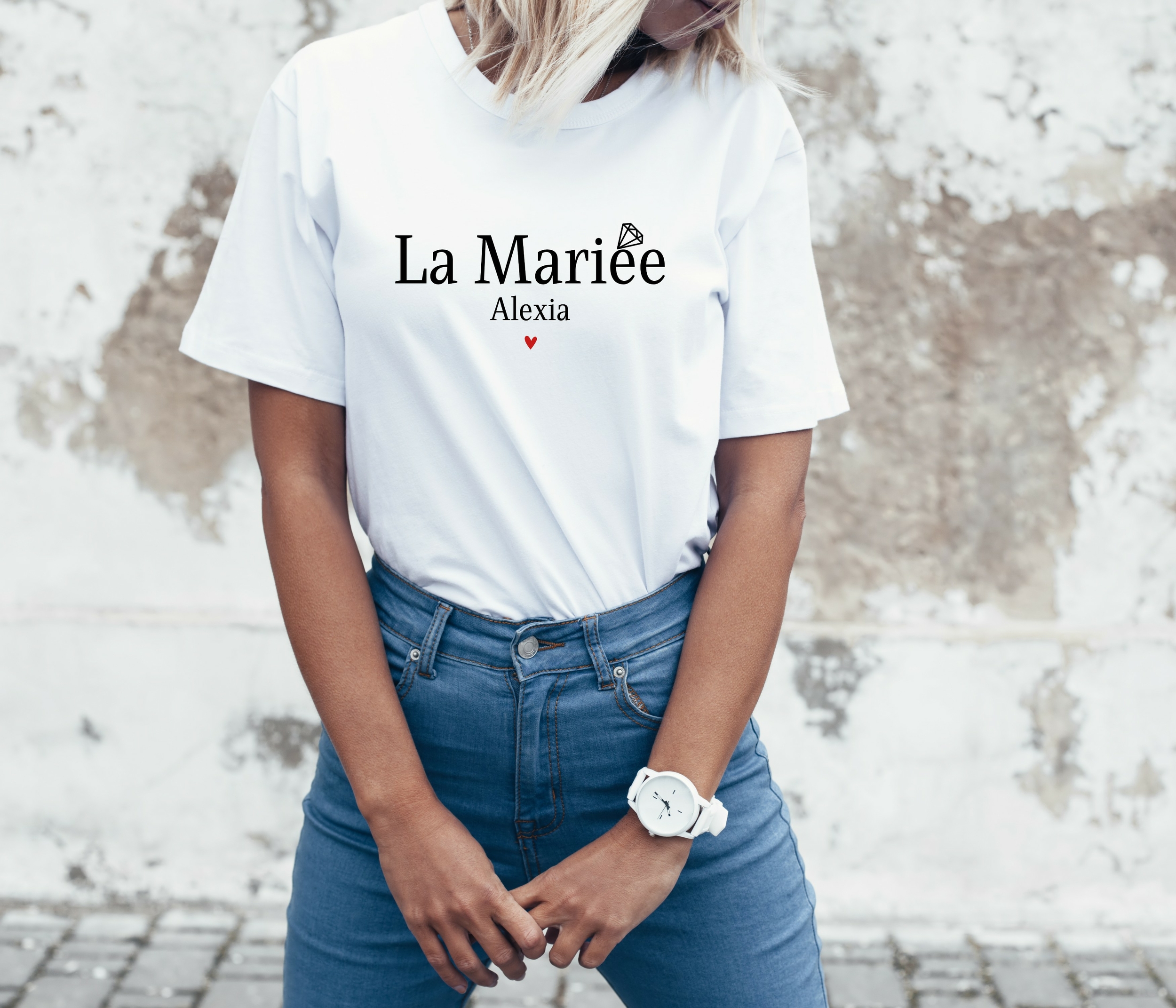 T shirt la discount mariée