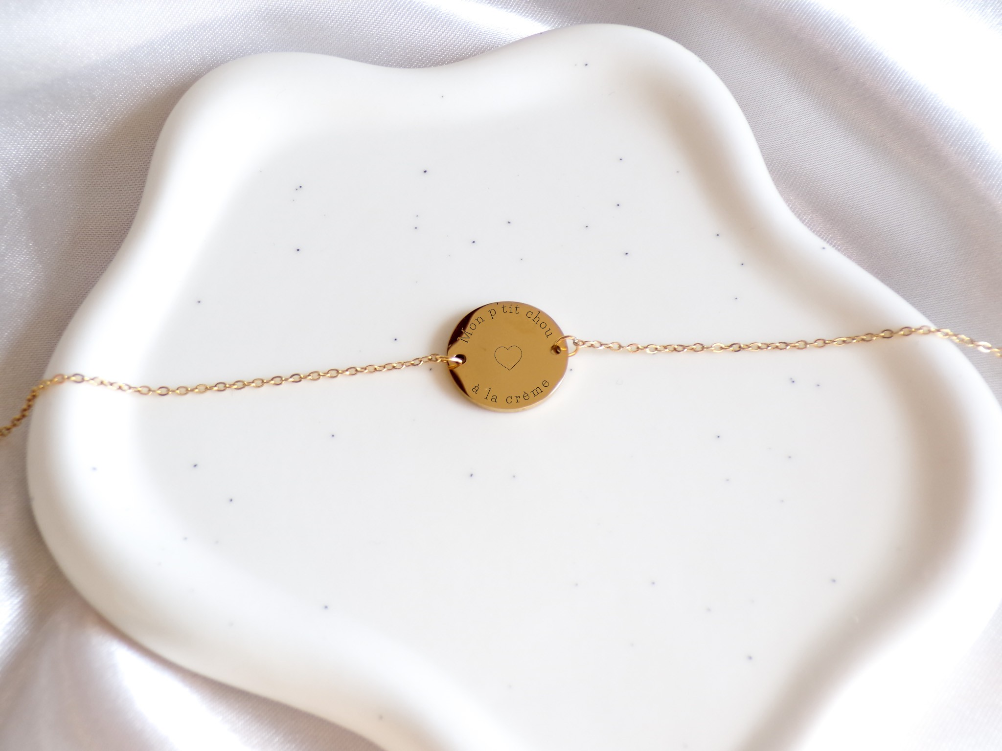 Bracelet Personnalisé Plaque Ronde
