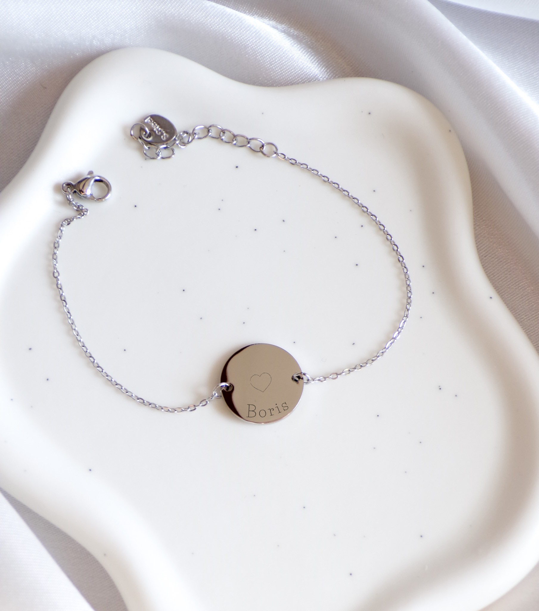 Bracelet Personnalisé Plaque Ronde