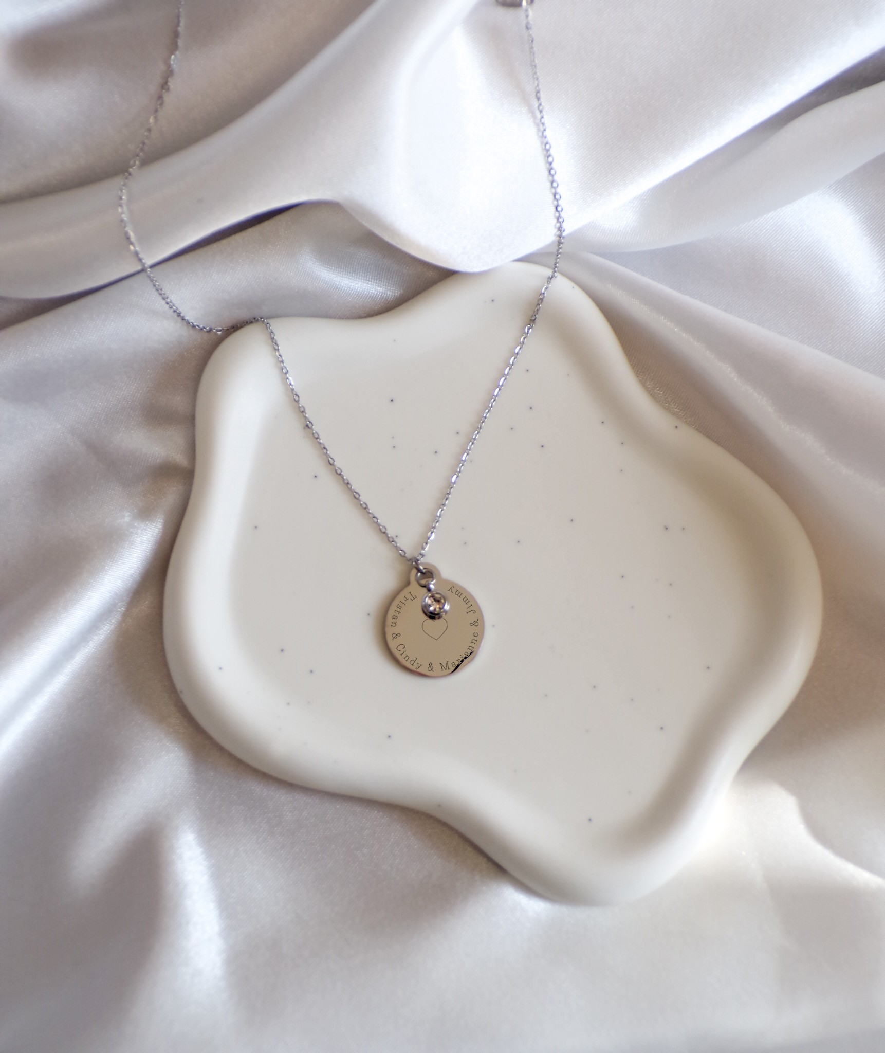 COLLIER ARGENT STRASS 2