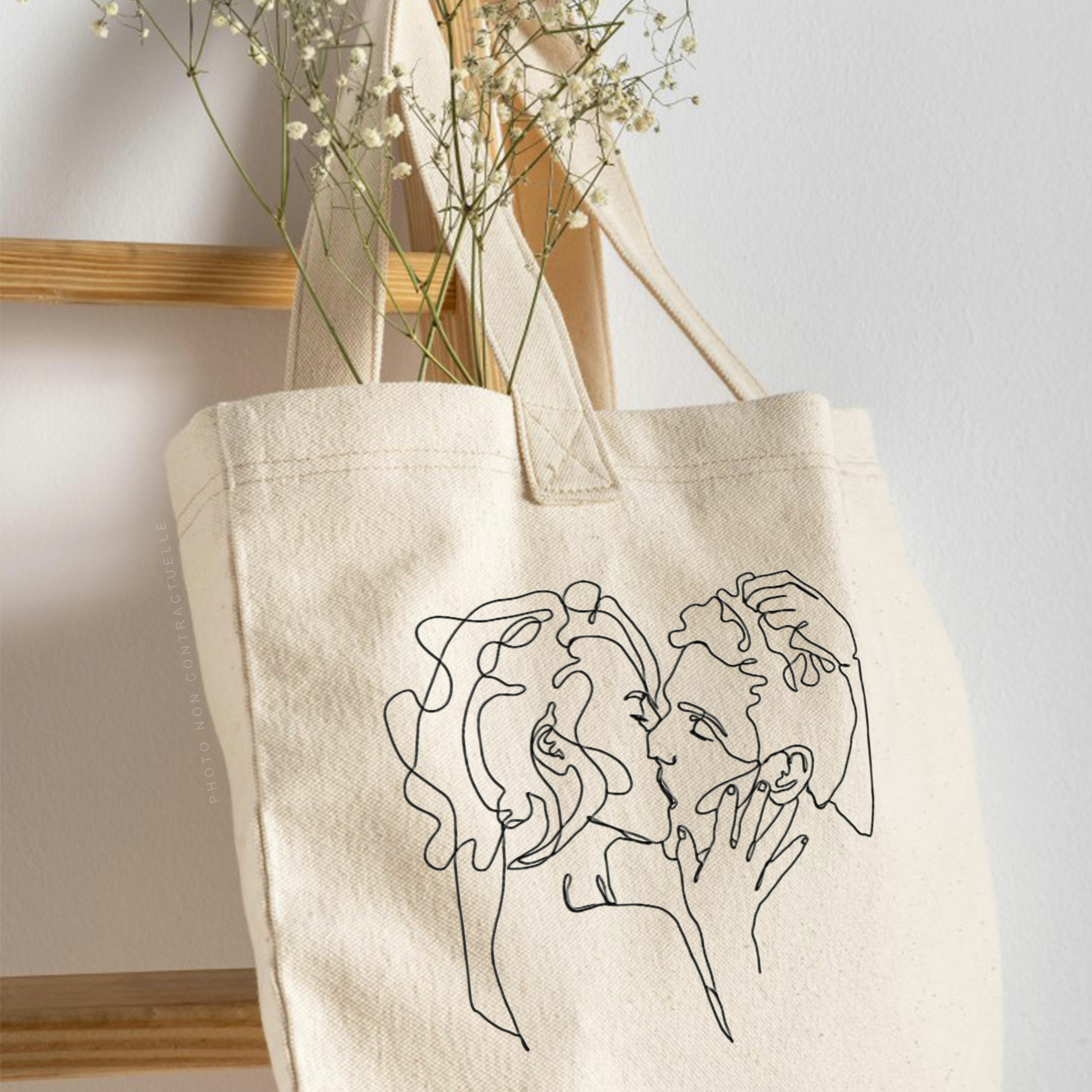 Tote bag Line art / Couple