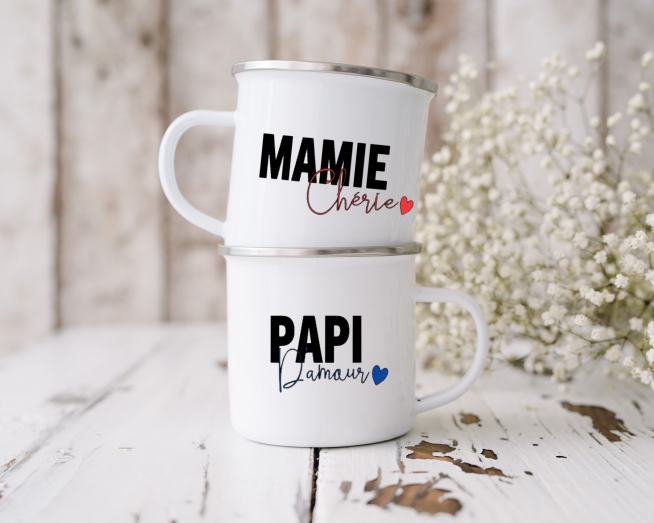 Mug en métal émaillé tata de compet' - ACCESSOIRES/Mugs - fanny