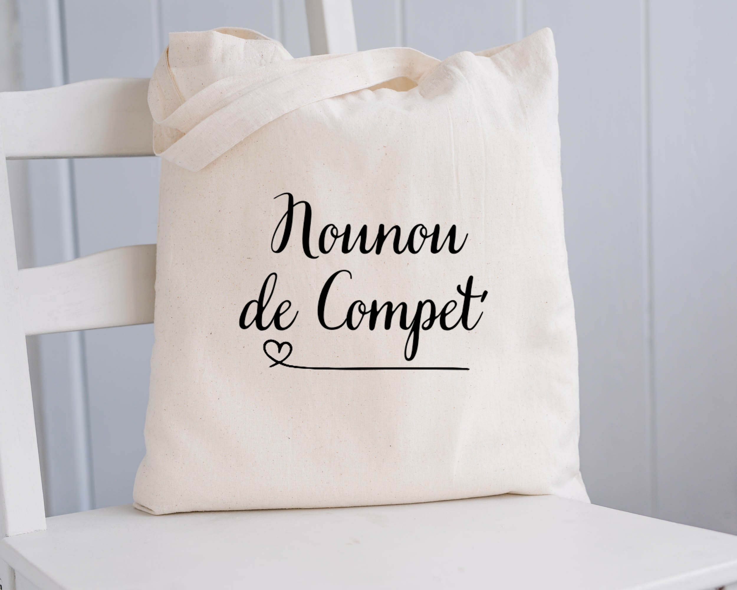 Tote bag nounou de compet\'