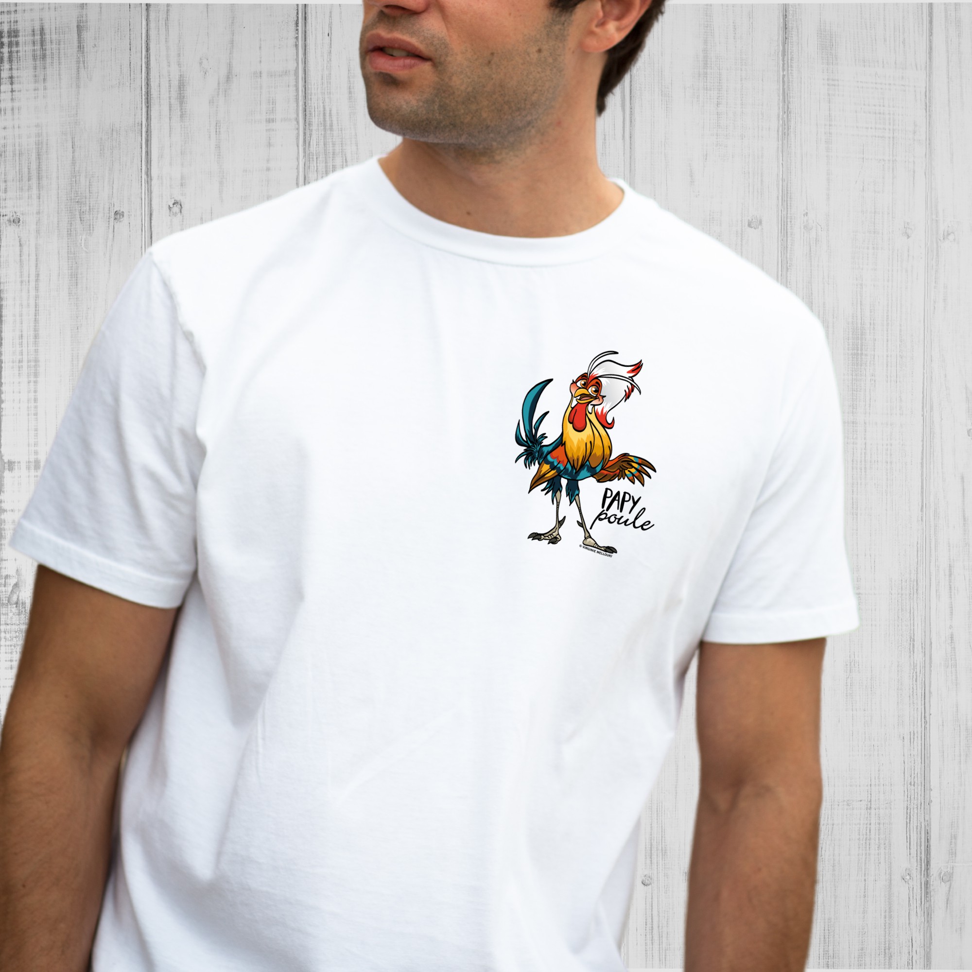 tshirt papy poule