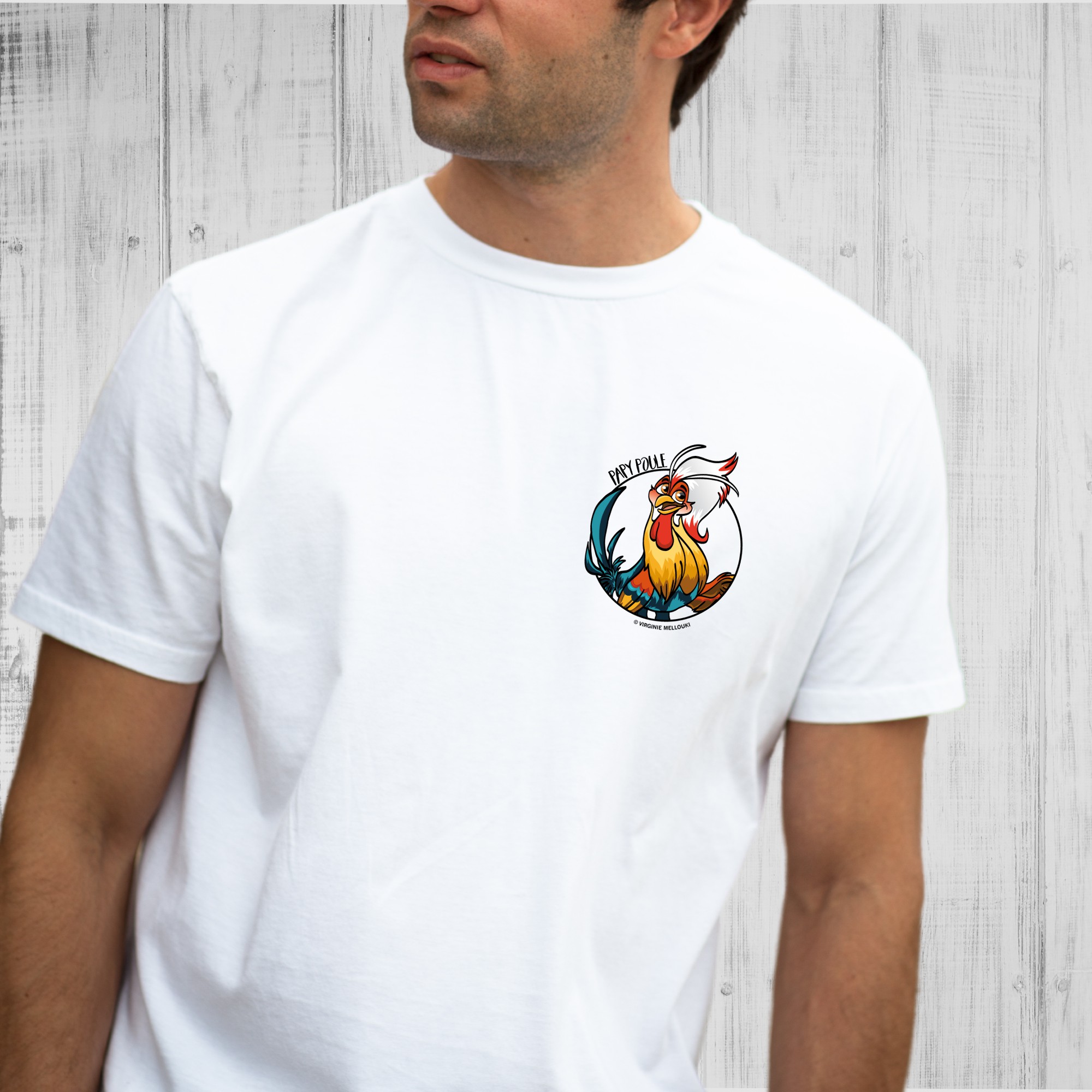 T-shirt Papy poule Version buste