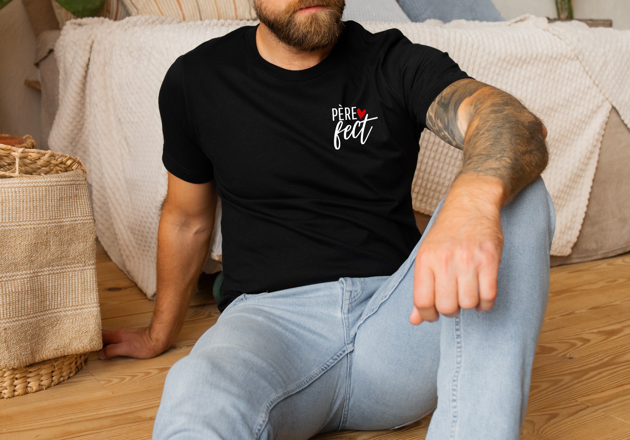 t shirt pere fect noir 1