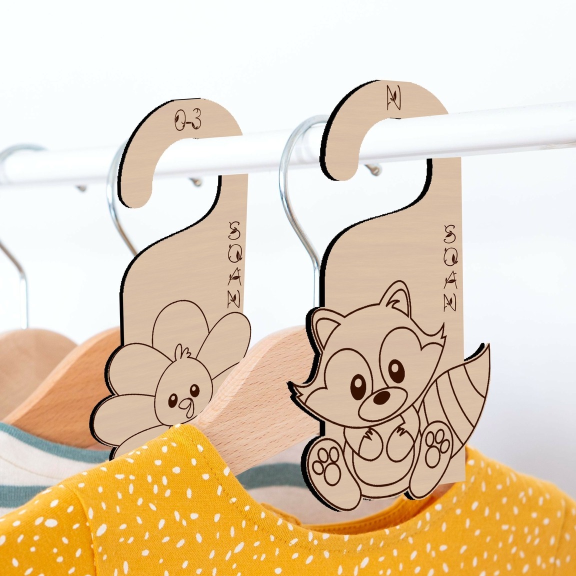 separateeur animaux 3d penderie