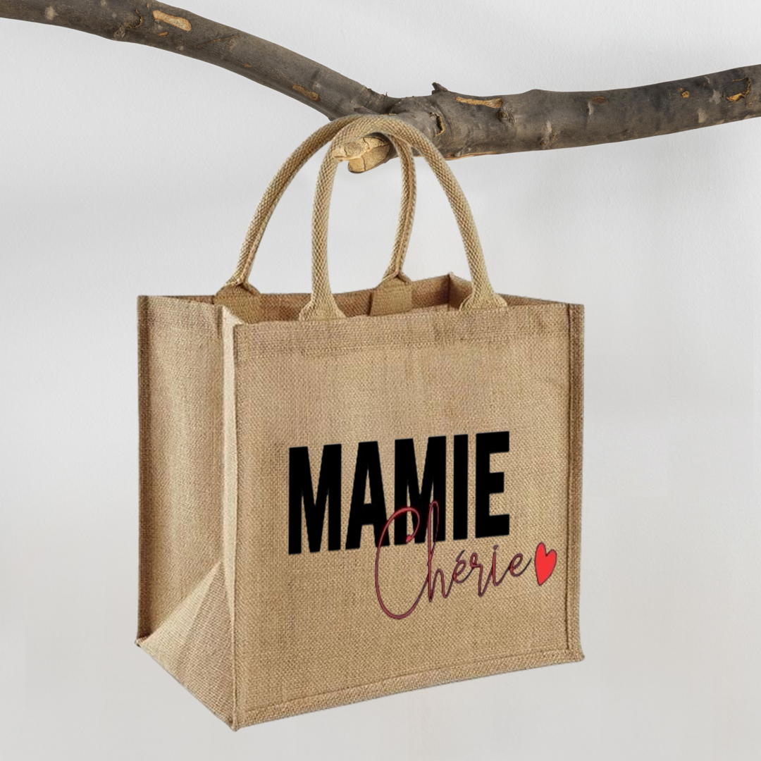 Sac de jute Mamie chérie – Atelierdemaman