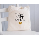 tote bag tata en or