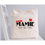 TOTE BAG ON T'AIME MAMIE + PRENOMS 2