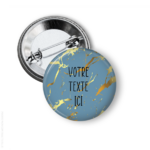 Badge votre texte ici bleu