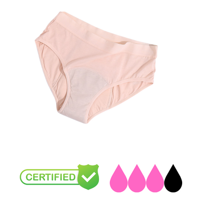 Culotte menstruelle collection NUDE | Flux normaux à abondant