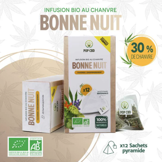 infusion CBD POP CBD en sachet bonne nuit