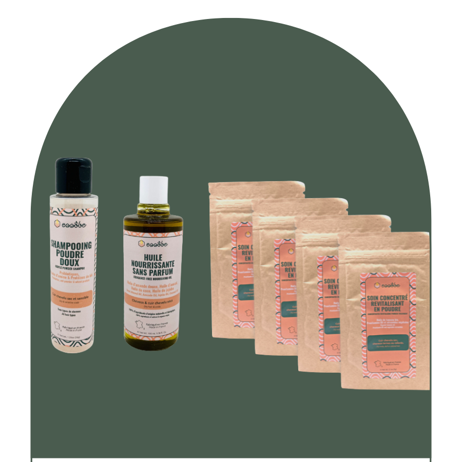 La routine complète :  cuir chevelu et cheveux secs