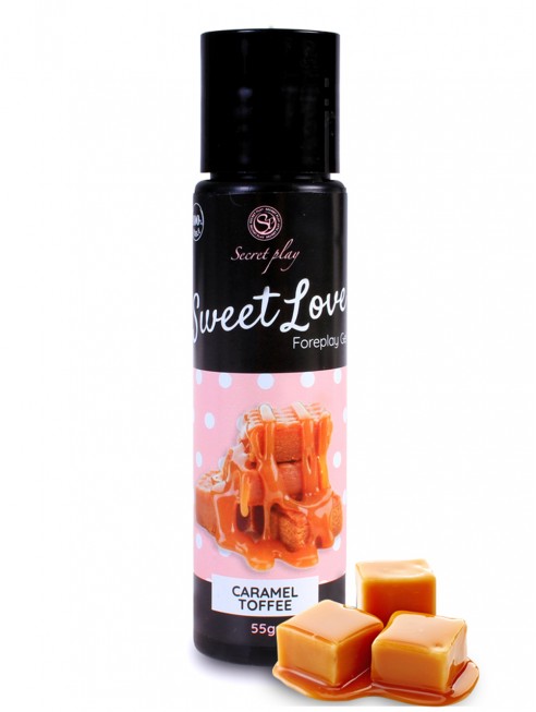 2 En 1 Gel de massage et lubrifiant Caramel 100% Comestible - SECRET PLAY