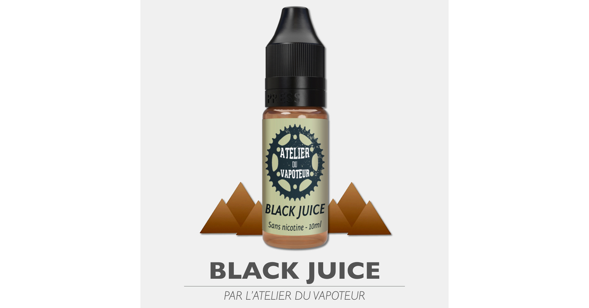 E-LIQUIDE BLACK JUICE | PAR L'ATELIER DU VAPOTEUR - PG/VG 50/50
