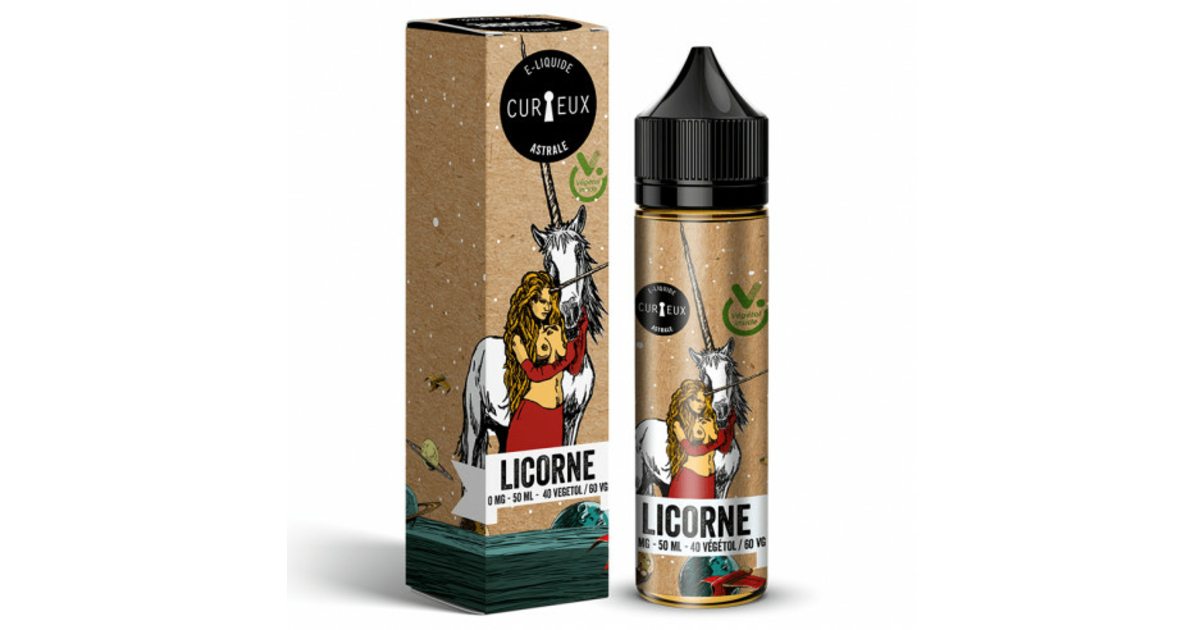 e-liquide licorne 50ml E-liquide 50ml la licorne astral curieux lasoufflerievape main image 0