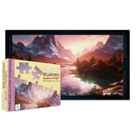 PACK + PHOTO PUZZLE MONTAGNE SUNSET 1000X1000