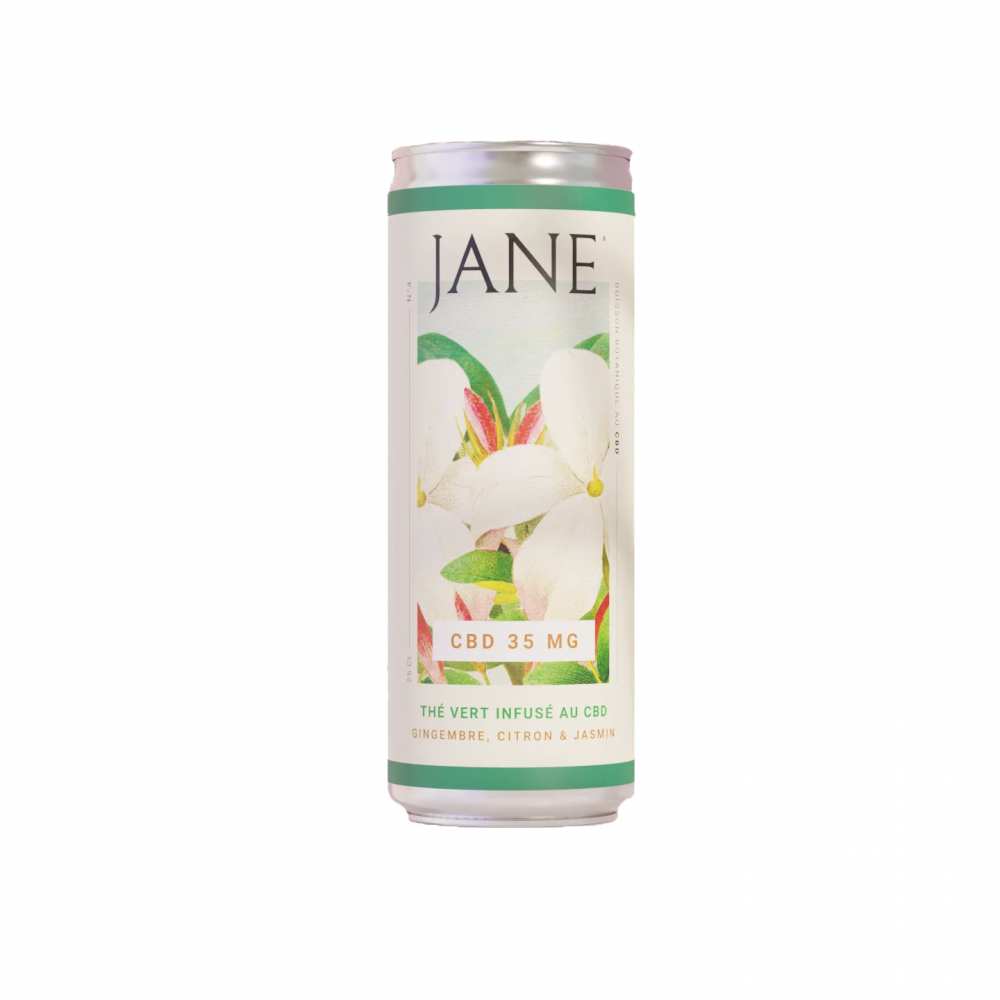 Thé vert infusé au CBD Gingembre, Citron et Jasmin 25cl Jane