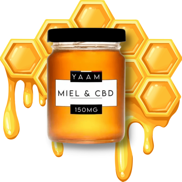 Miel 150mg de CBD spectre complet Yaam