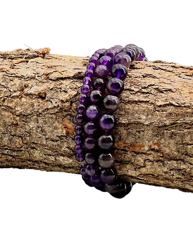 Bracelet Pierres Naturelles 6-8 Mm – Extensible, Fait Main En France – +1 Bracelet Baroque Offerte