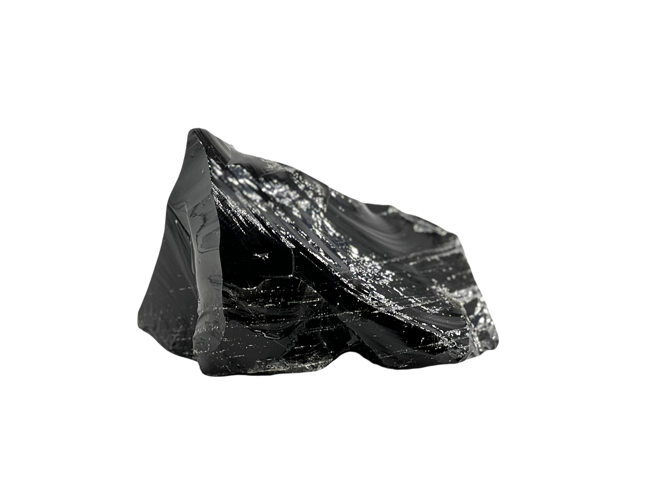 BLOC OBSIDIENNE NOIRE BRUTE 597G LES PIERRES DE KYRIA (1)