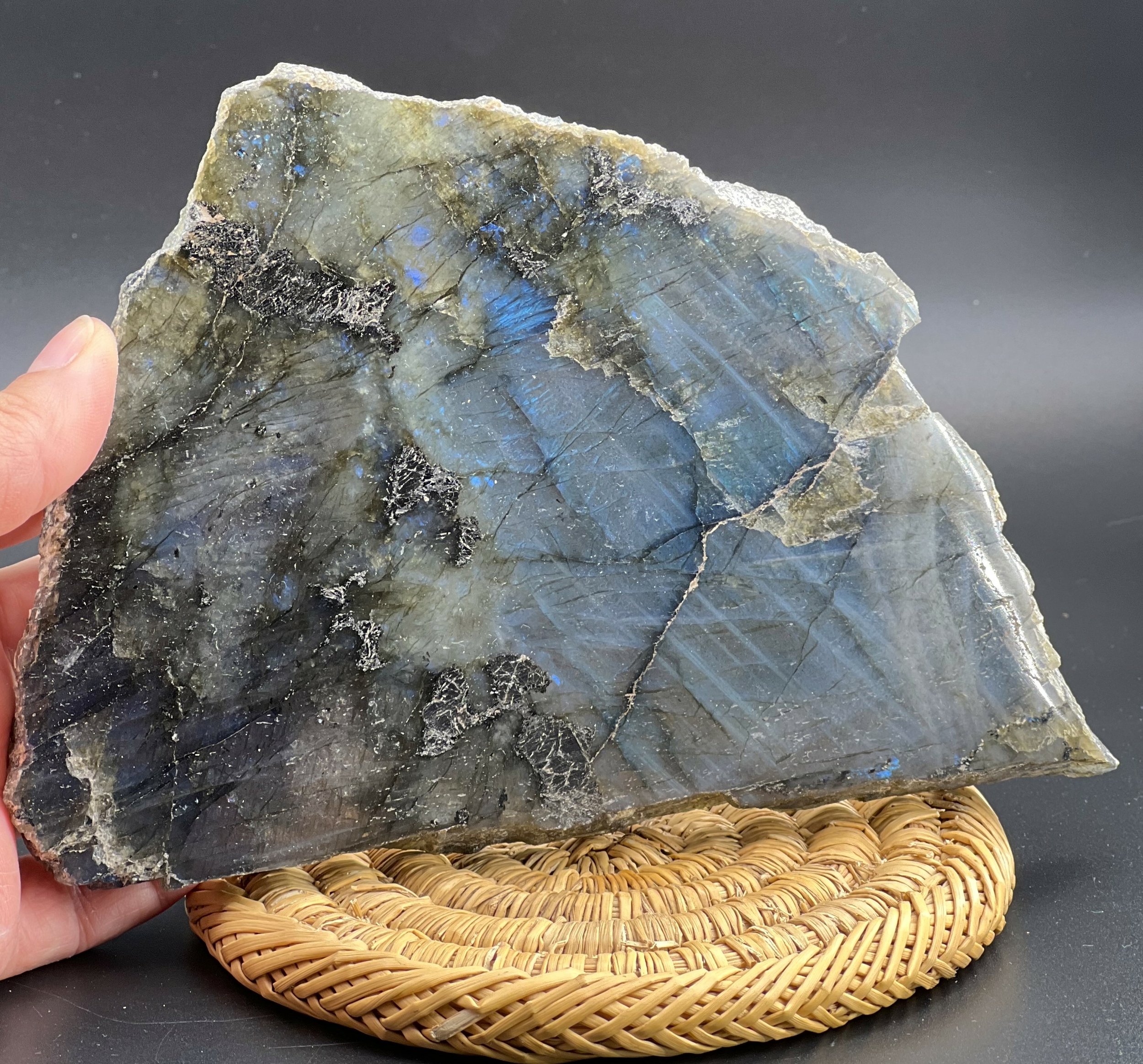 TRANCHE LABRADORITE 540G LES PIERRES DE KYRIA (3)