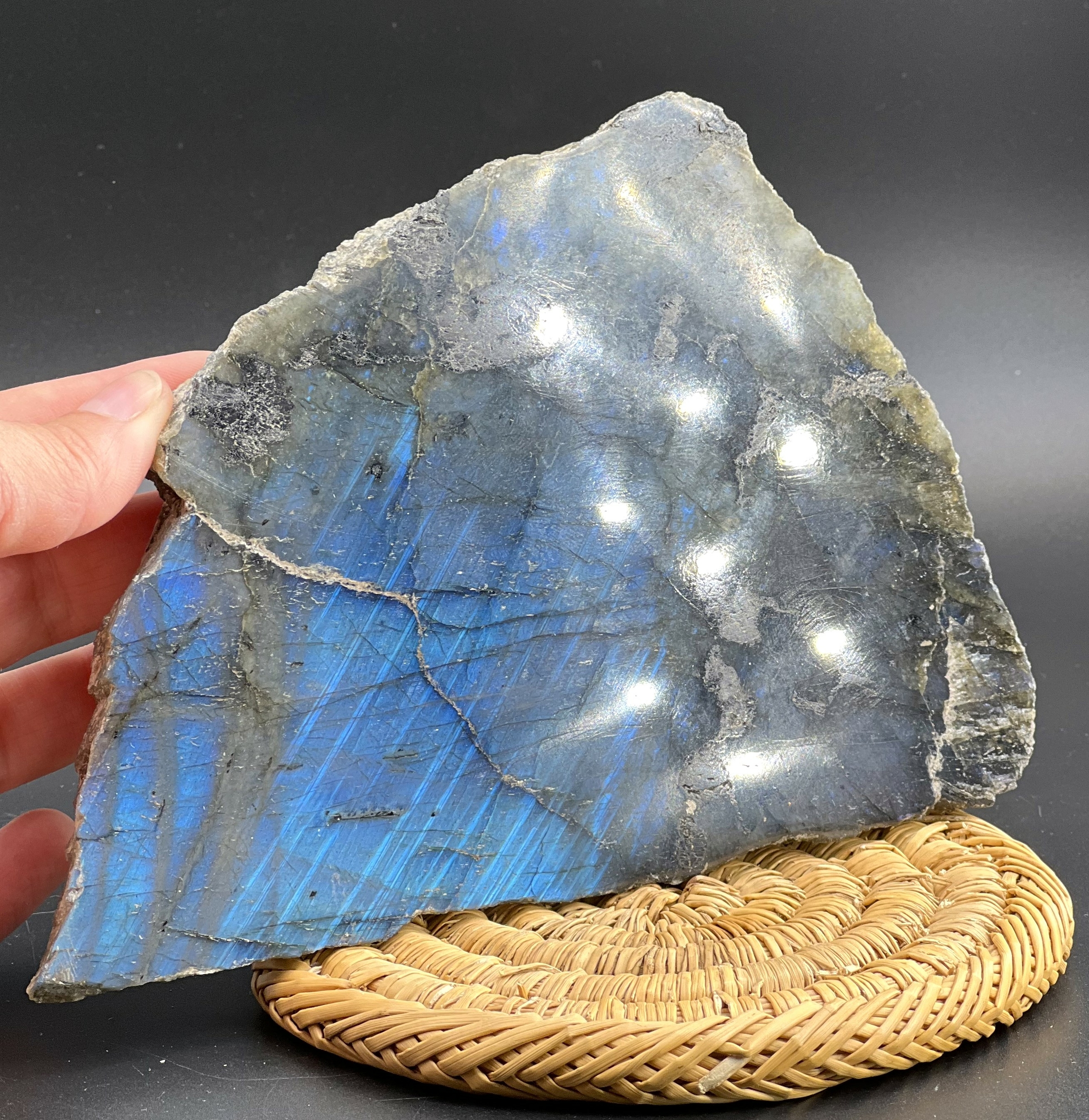 TRANCHE LABRADORITE 540G LES PIERRES DE KYRIA (4)