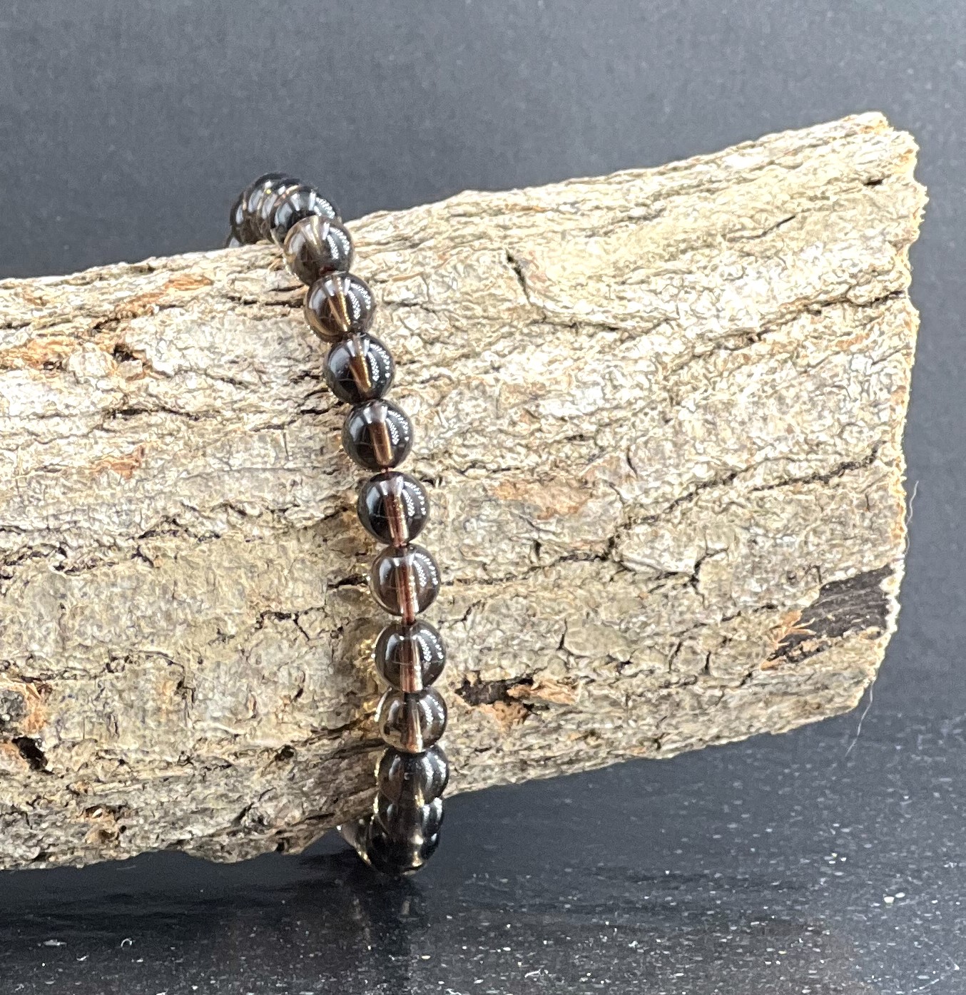 BRACELET QUARTZ FUME 6MM LES PIERRES DE KYRIA (1)