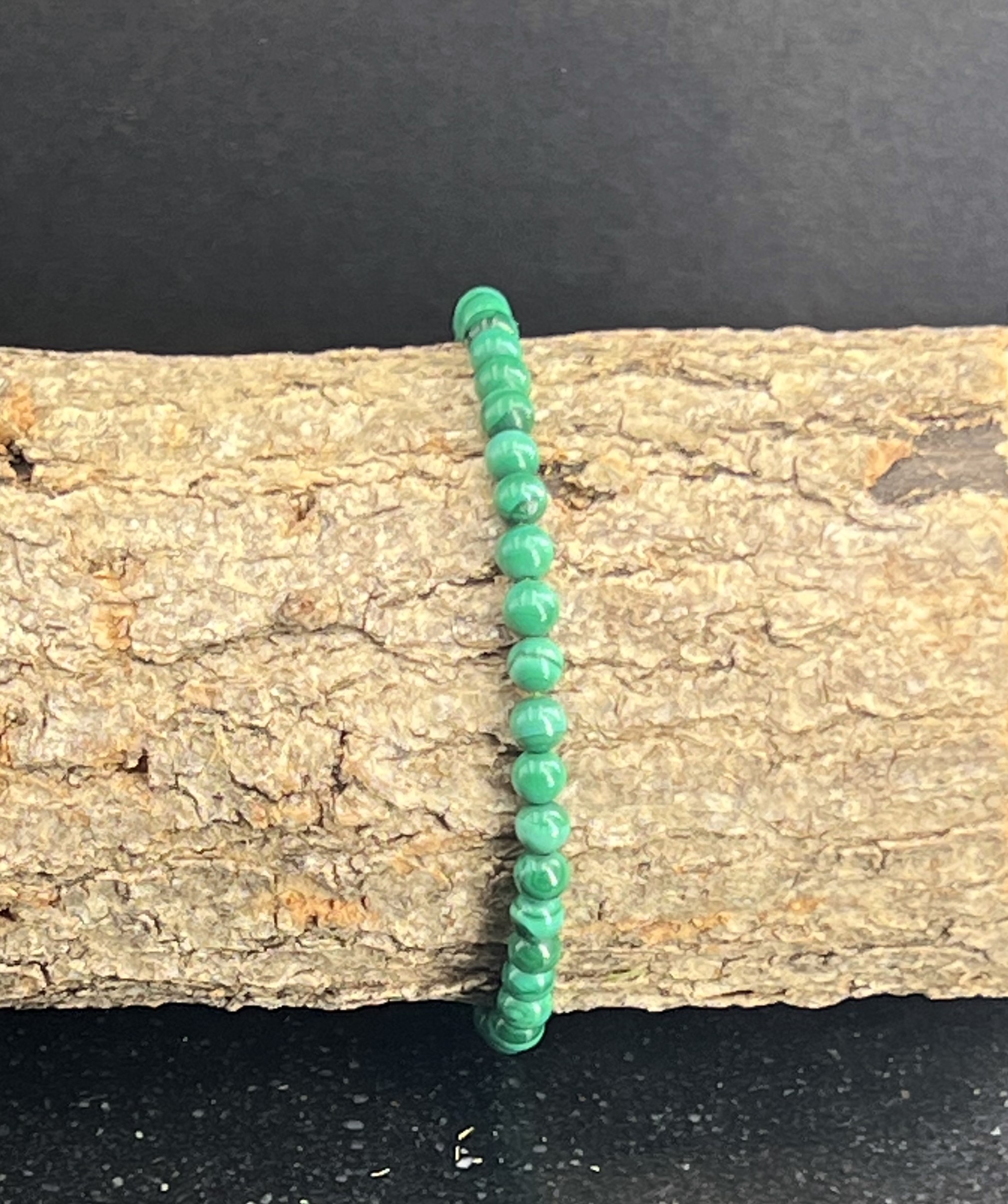 BRACELET MALACHITE NATURELLE 4MM LES PIERRES DE KYRIA (2)