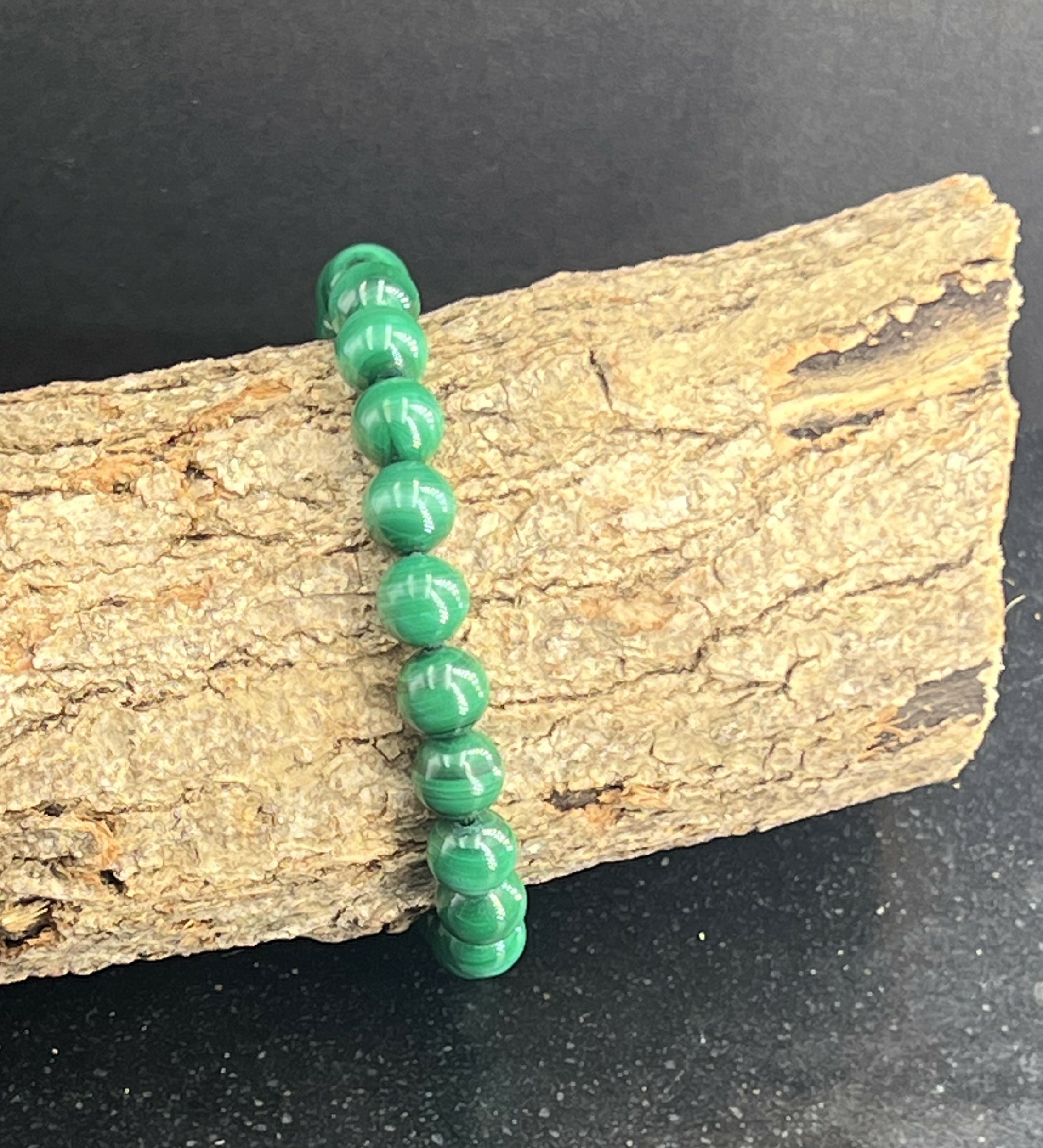 BRACELET MALACHITE 8MM LES PIERRES DE KYRIA