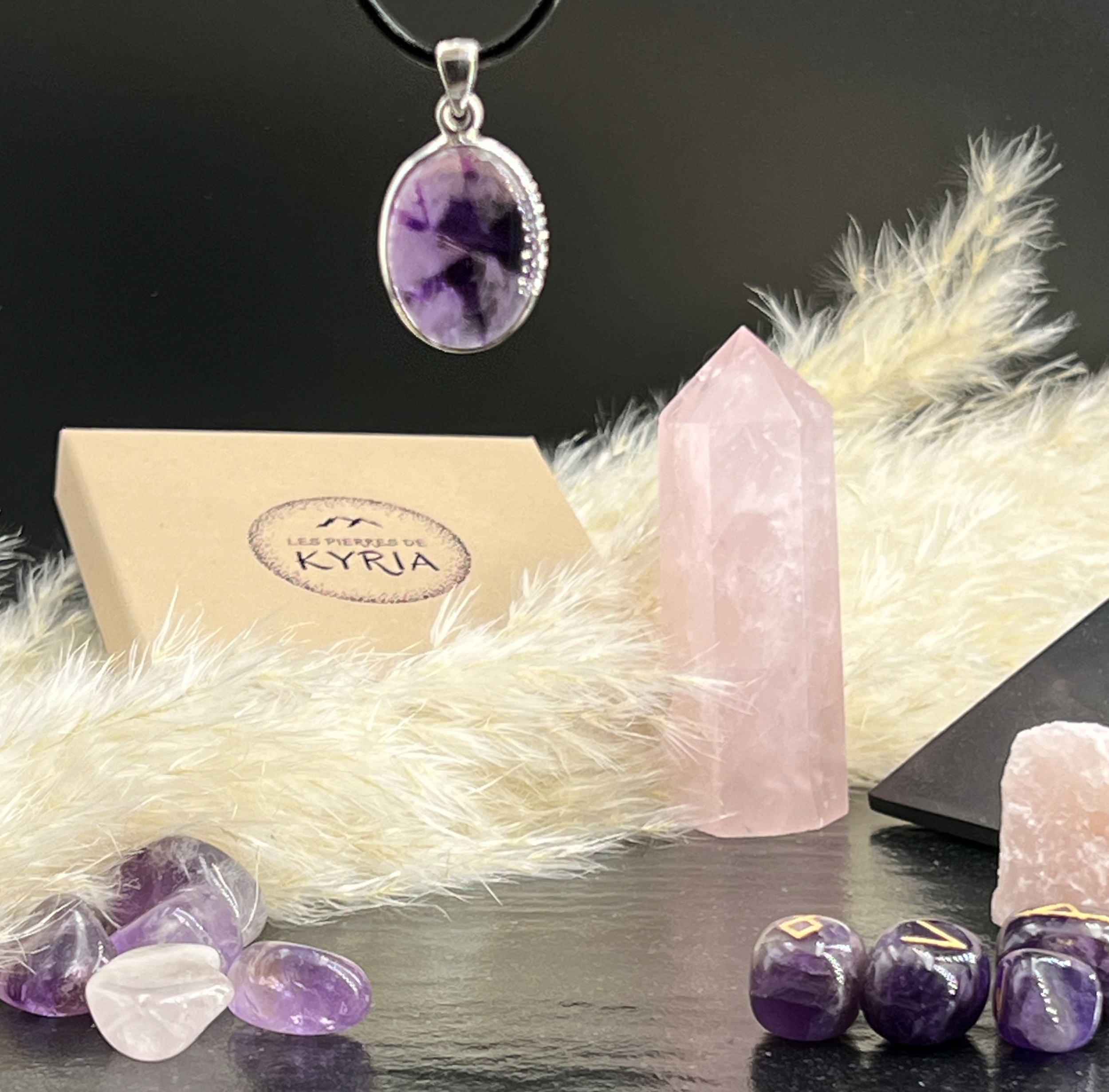 PENDENTIF AMETHYSTE ETOILEE LES PIERRES DE KYRIA (1)