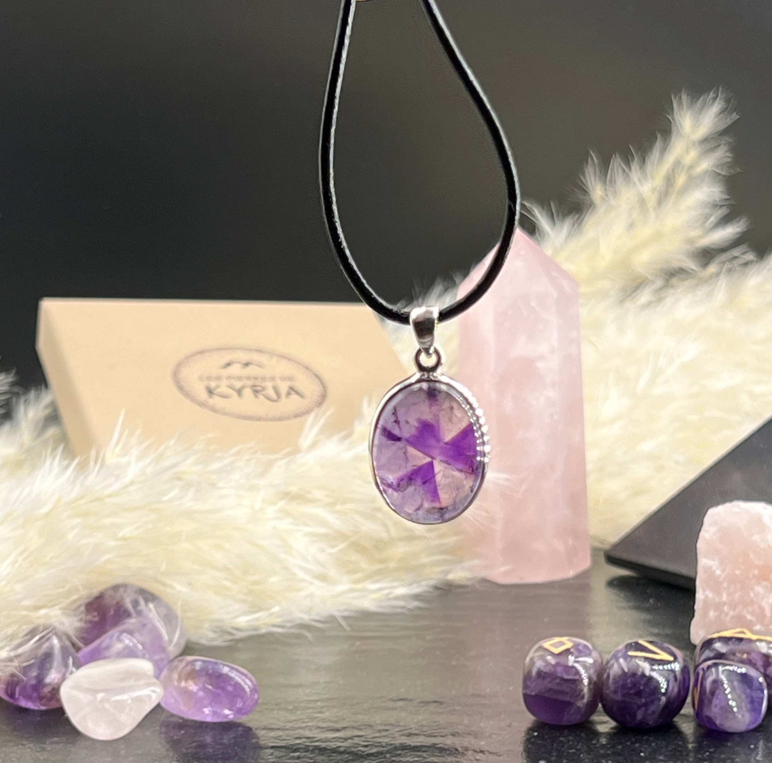PENDENTIF AMETHYSTE ETOILEE LES PIERRES DE KYRIA (3)