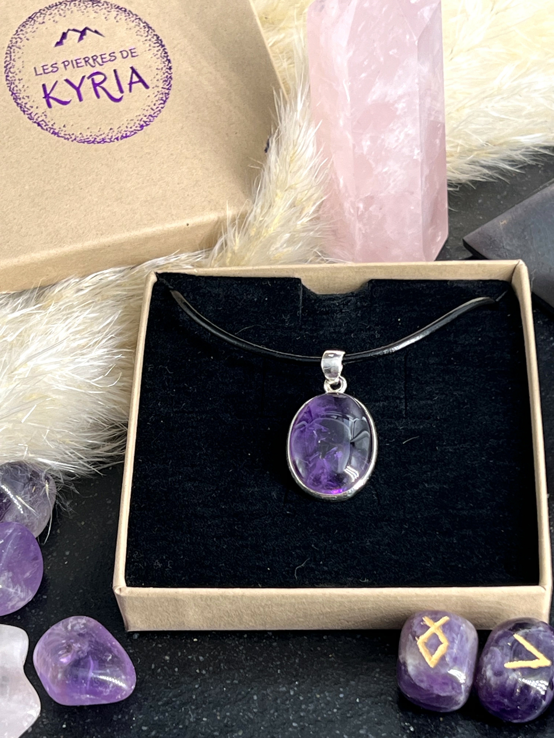 PENDENTIF AMETHYSTE ETOILEE LES PIERRES DE KYRIA (4)